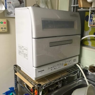 食洗機を設置結果の図 | ガジェットレビューの匠 正面から見た食洗機