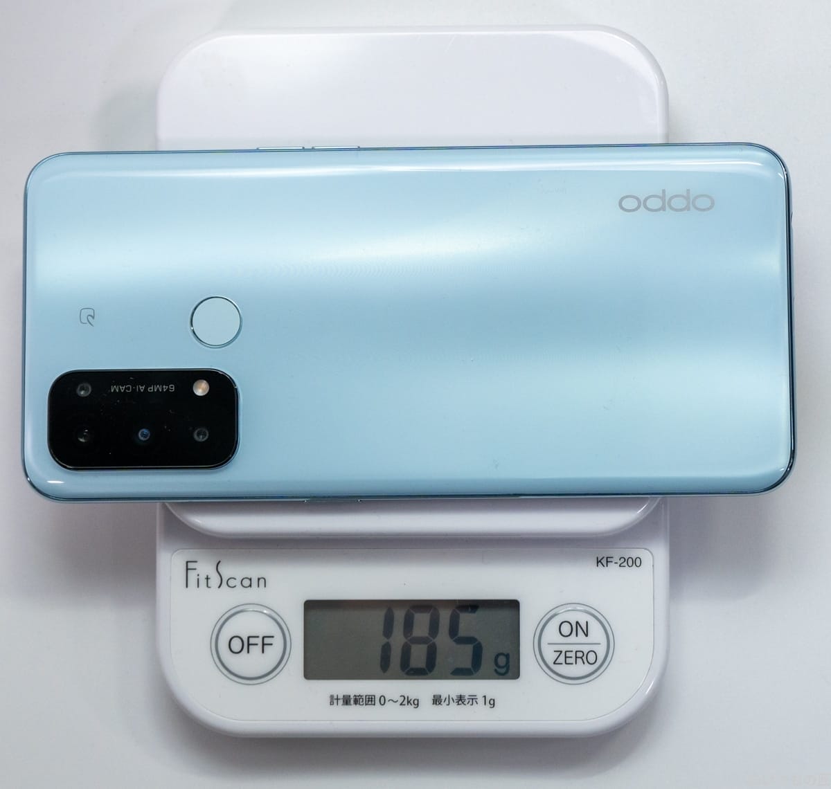 oppo reno5aの重さ | ガジェットレビューの匠 OPPO Reno5Aを計量器で計測すると、185gです。