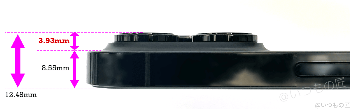 | ガジェットレビューの匠 iPhone14のカメラとボディの厚さ