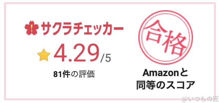 sakura-checker3 | ガジェットレビューの匠 サクラチェッカーの結果:4.29