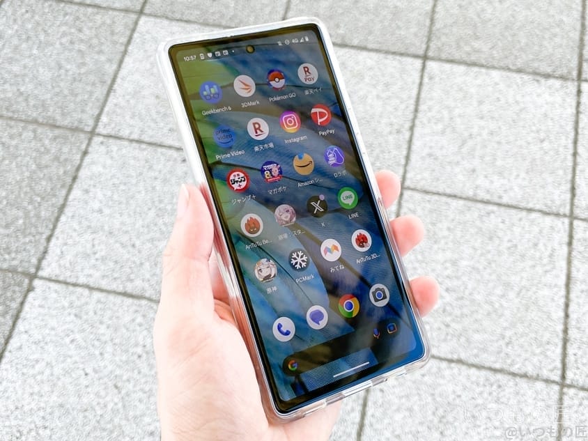 google pixel 7a 液晶モニター(日陰向け) | ガジェットレビューの匠 画面の明るさ(晴天時の日陰)