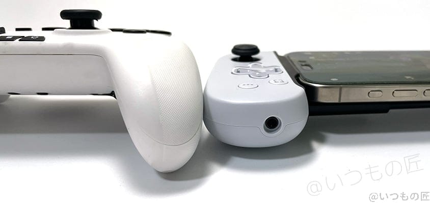 backbone one とxbox互換コントローラーの厚み比較 | ガジェットレビューの匠 BackBone One レビュー iPhone15 原神 厚み比較
