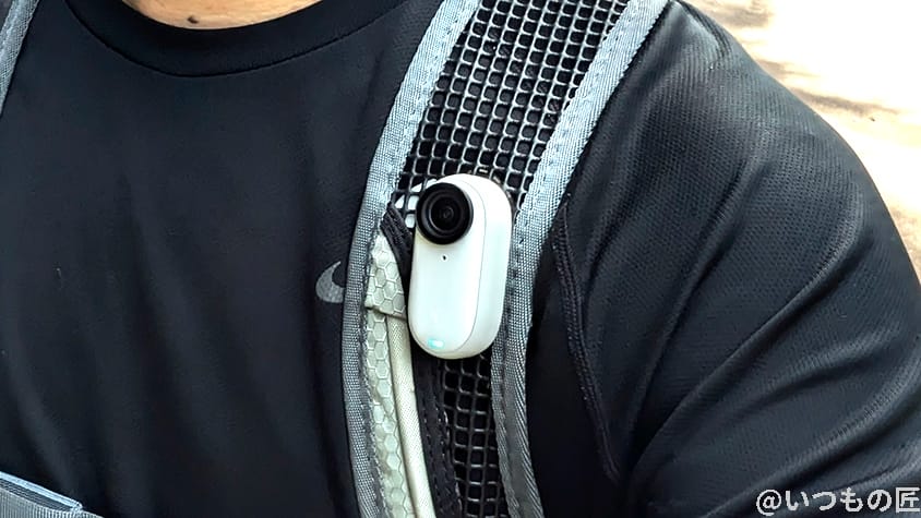 insta360go3-bag-sholder | ガジェットレビューの匠 Insta360 GO 3 レビュー
カメラをリュックに貼り付ける
