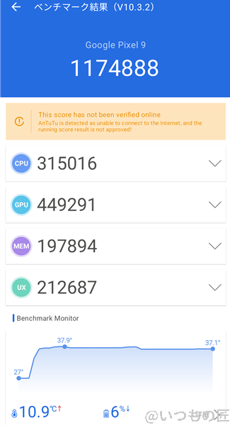 google pixel 9 ベンチマーク antutu antutu benchmark v10 計測結果 | ガジェットレビューの匠 Google Pixel 9 ベンチマーク Antutu AnTuTu Benchmark V10 計測結果