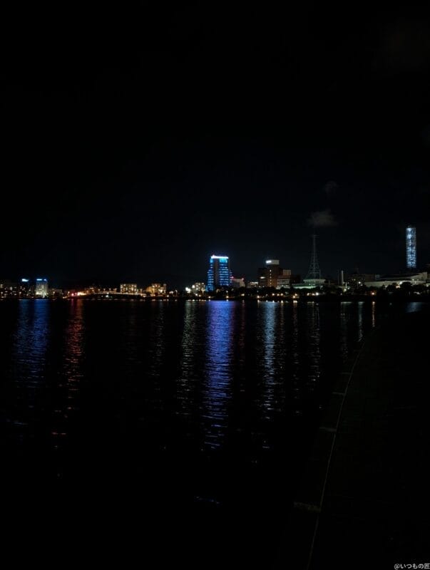 google pixel 9 pro xl の通常モードでズーム撮影した夜景写真 | ガジェットレビューの匠 Google Pixel 9 Pro XL カメラ Google Pixel 9 Pro XL の通常モードでズーム撮影した夜景写真