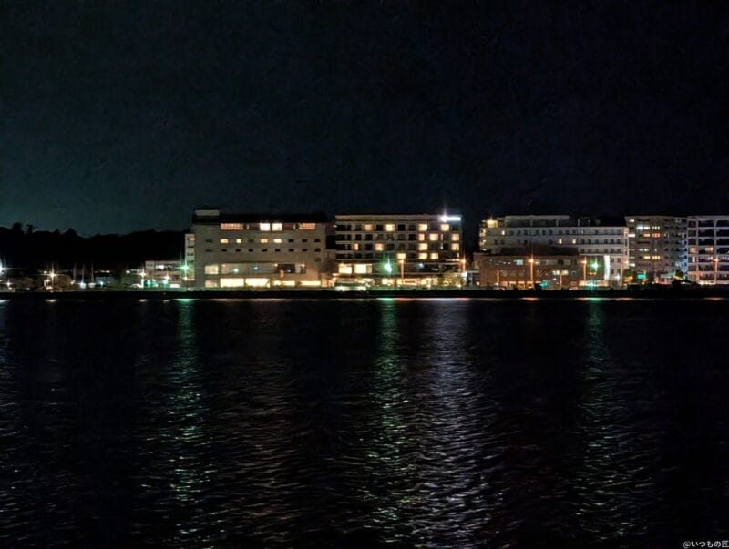 google pixel 9 pro xl の通常モードでズーム撮影した夜景写真 | ガジェットレビューの匠 Google Pixel 9 Pro XL カメラ Google Pixel 9 Pro XL の通常モードでズーム撮影した夜景写真