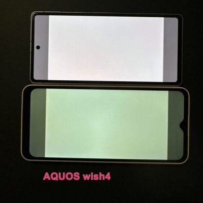 AQUOS wish4 レビュー AQUOS wish4とGoogle Pixel 7aのディスプレイ性能の比較