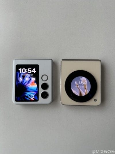 nubia flip 2とlibero flipの比較写真 | ガジェットレビューの匠 nubia Flip 2 レビュー nubia Flip 2とLibero Flipの比較写真