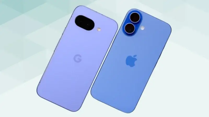 google pixel 9aとiphone16の背面デザイン | ガジェットレビューの匠 Google Pixel 9aとiPhone16の背面デザイン