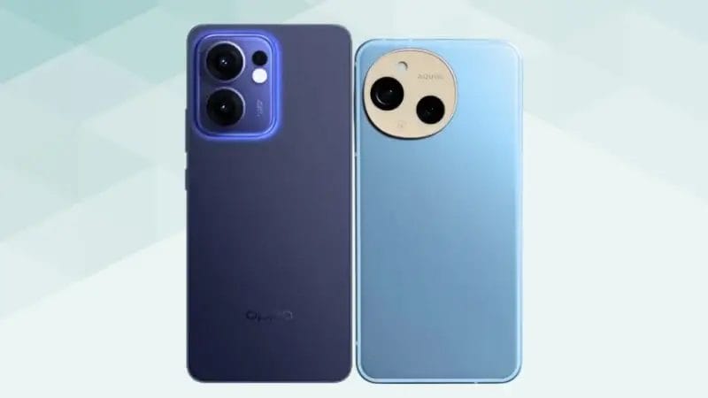 oppo reno13 aとaquos sense9の比較 背面デザイン | ガジェットレビューの匠 OPPO Reno13 AとAQUOS sense9の比較 背面デザイン