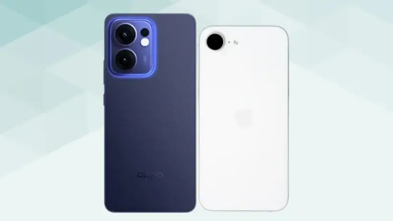 oppo reno13 aとiphone16eの比較 背面デザイン | ガジェットレビューの匠 OPPO Reno13 AとiPhone16eの比較 背面デザイン