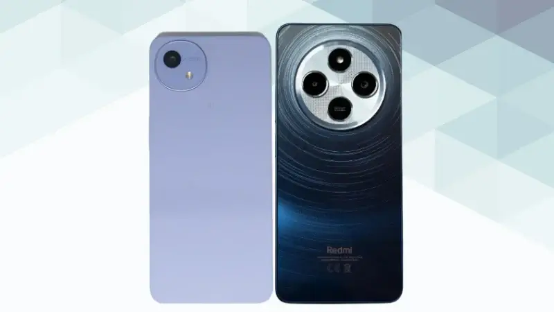 aquos wish5とxiaomi redmi 14cの比較 背面デザイン イメージ画像 | ガジェットレビューの匠 AQUOS wish5とXiaomi Redmi 14Cの比較 背面デザイン