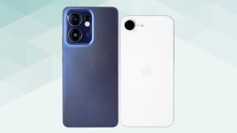 oppo reno13 aとiphone16eの比較 背面デザイン イメージ画像 | ガジェットレビューの匠 OPPO Reno13 AとiPhone16eの比較 背面デザイン