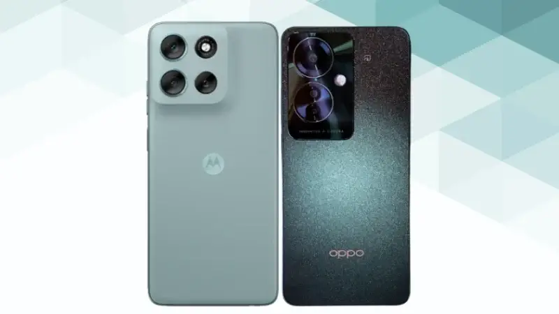 moto g66 5GとOPPO Reno11 Aの比較 背面デザイン