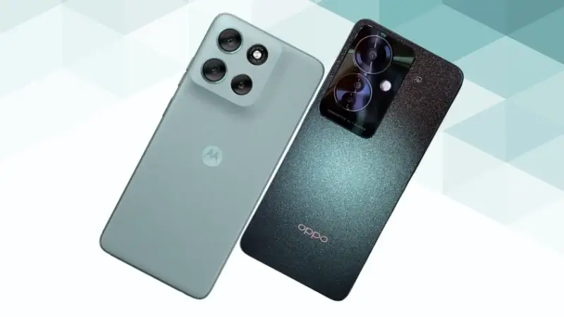 moto g66 5GとOPPO Reno11 Aの比較 背面デザイン