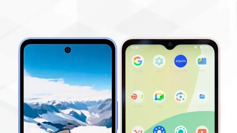 aquos wish5とaquos wish4の比較 正面デザイン イメージ画像 | ガジェットレビューの匠 AQUOS wish5とAQUOS wish4の比較 正面デザイン