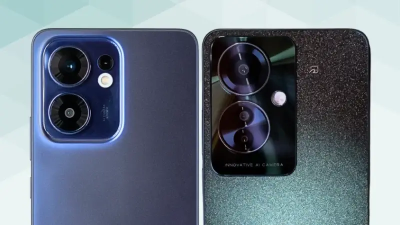 oppo reno13 aとoppo reno11 aの比較 カメラデザイン イメージ画像 | ガジェットレビューの匠 OPPO Reno13 AとOPPO Reno11 Aの比較 カメラデザイン