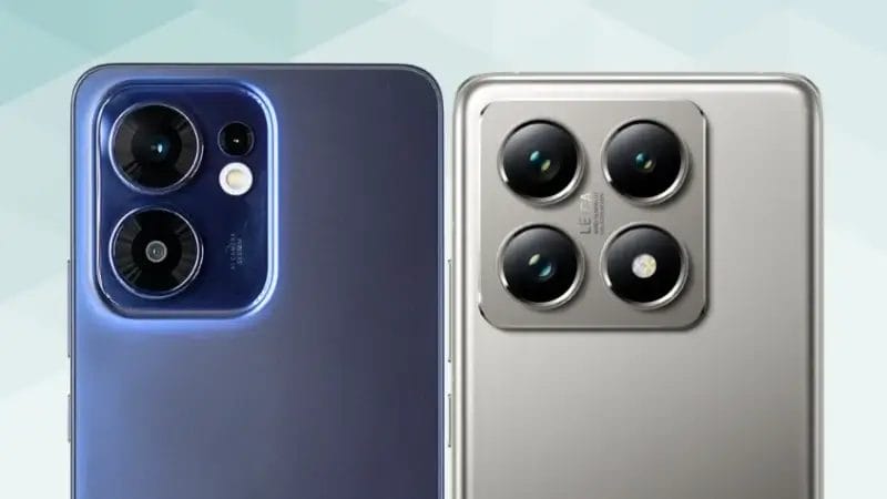 OPPO Reno13 AとXiaomi 14Tの比較 カメラデザイン