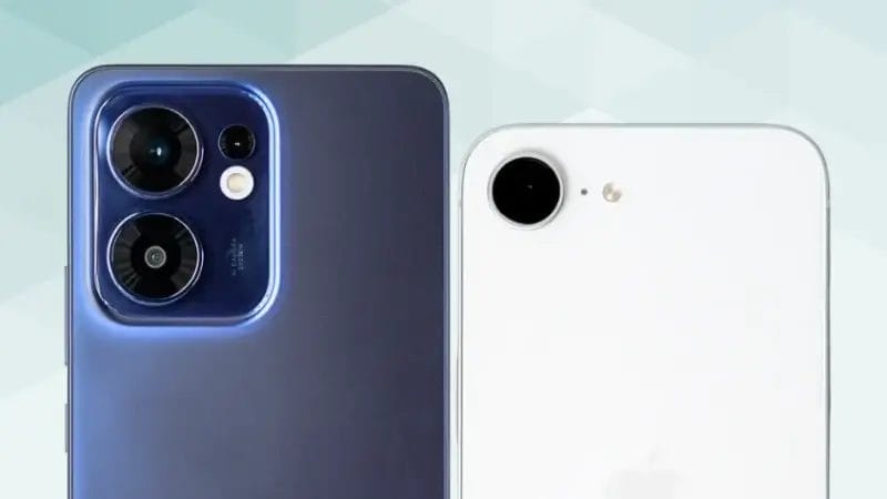 oppo reno13 aとiphone16eの比較 カメラデザイン イメージ画像 | ガジェットレビューの匠 OPPO Reno13 AとiPhone16eの比較 カメラデザイン