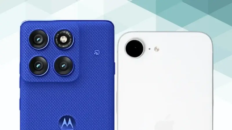motorola edge 60 proとiPhone16eの比較 カメラデザイン