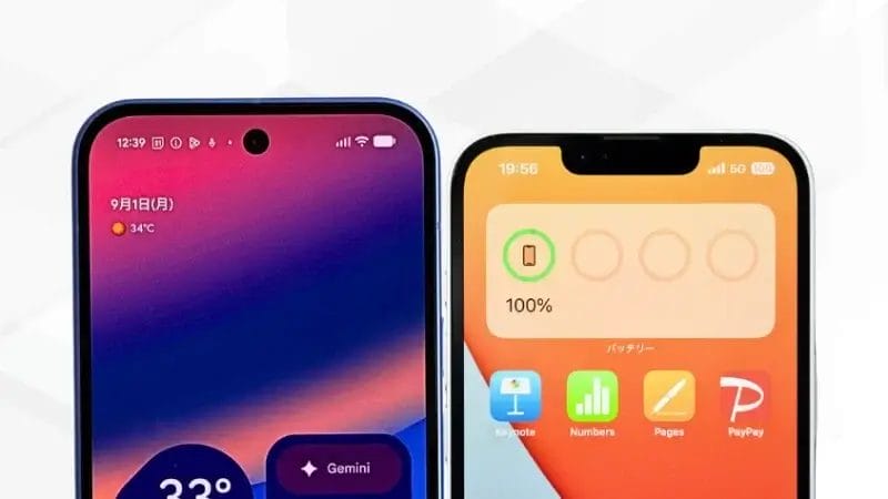 google pixel 10とiphone16eの比較 正面デザイン イメージ画像 | ガジェットレビューの匠 Google Pixel 10とiPhone16eの比較 正面デザイン