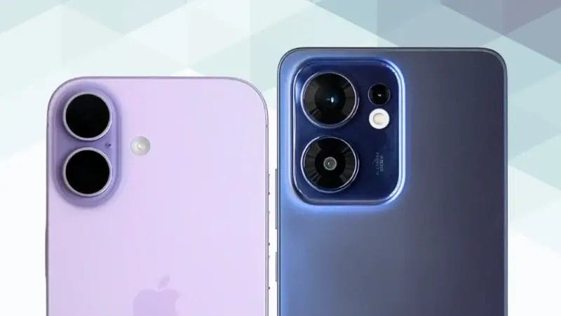 iphone17とoppo reno13 aの比較 カメラデザイン イメージ画像 | ガジェットレビューの匠 iPhone17とOPPO Reno13 Aの比較 カメラデザイン イメージ画像
