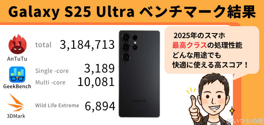 galaxy s25 ultra antutu ベンチマーク スコアの結果まとめ | ガジェットレビューの匠 Galaxy S25 Ultra AnTuTu ベンチマーク スコアの結果まとめ